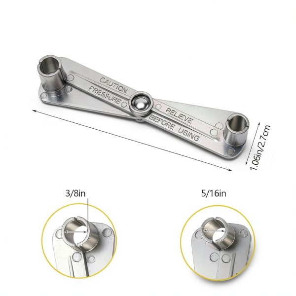 vvag Fuel Line Disconnect Tool Set Silver Zinc Alloy-1