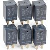 Kwaich 12V DC Micro Relay Plug‑In 4‑Pin Blade Silver Contacts-0