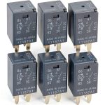 Kwaich 12V DC Micro Relay Plug‑In 4‑Pin Blade Silver Contacts-0