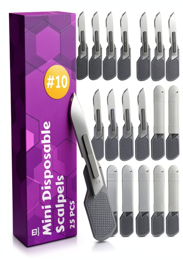 MyMed Disposable Mini #10 Scalpel Sharp Carbon Steel Blade Pack of 25-0
