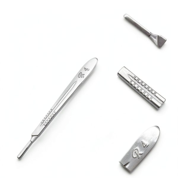Stainless Steel Scalpel Handle #4 HAISENGO – Non Slip Fits 20-25-3