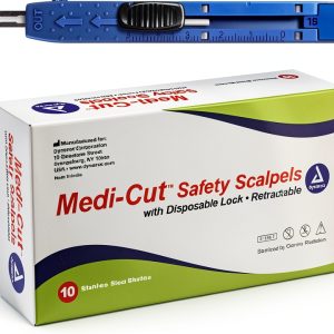 Dynarex Medi-Cut Disposable Scalpel #15 Safety Scalpel Box of 10-0
