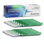Disposable Surgical Scalpel Knife #10 FifthPulse Sterile Curved Blades-0