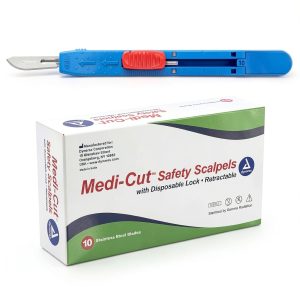 Dynarex Medi-Cut Retractable Safety Scalpel #10 Steel Blade Wrapped-0