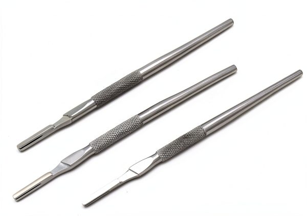 Scalpel Handle #4 Round Grip Blade Holder G.S Store Stainless Steel-1