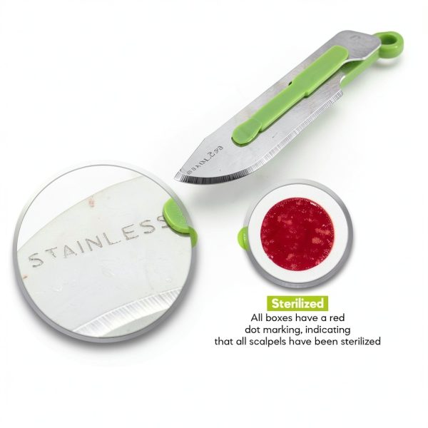 Disposable Scalpel CYNAMED 20 Pack - Stainless Steel Blade with Handle-2