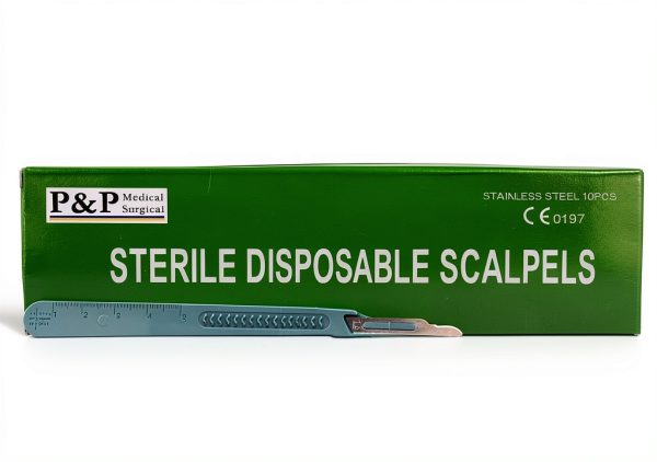 Disposable Scalpels P&P Medical Size 15 Plastic Handle – Pack of 10-0