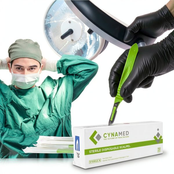 Disposable Scalpel CYNAMED 20 Pack - Stainless Steel Blade with Handle-5