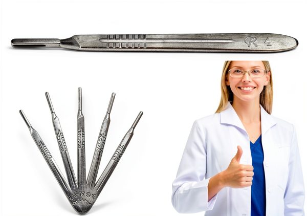 Stainless Steel Scalpel Handle #4 HAISENGO – Non Slip Fits 20-25-4