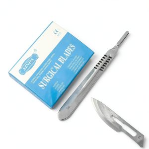 Scalpel Blade 24 Sterile 100 pcs Stainless Steel Handle OdontoMed2011-0