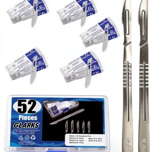 Glarks Surgical Blade Kit 52pcs – Rust‑Resistant Steel Scalpel Set-0