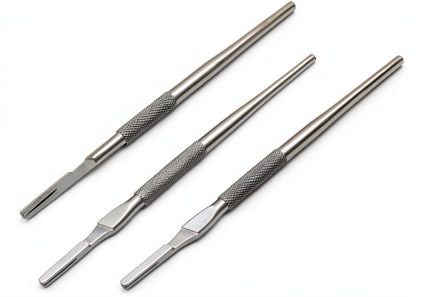 Scalpel Handle #4 Round Grip Blade Holder G.S Store Stainless Steel-0