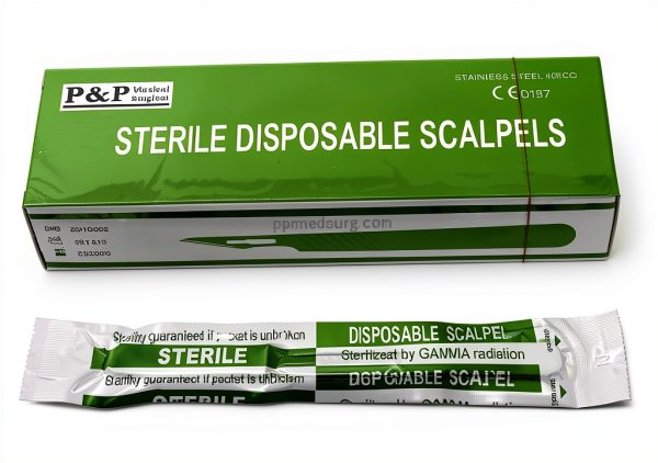 Disposable Scalpels P&P Medical Size 15 Plastic Handle – Pack of 10-1