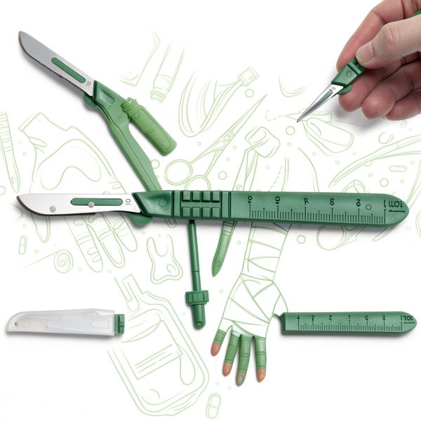 Disposable Surgical Scalpel Knife #10 FifthPulse Sterile Curved Blades-3