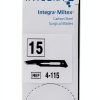 Integra Miltex 4-115 Carbon Steel Sterile Surgical Scalpel Blade 15-2