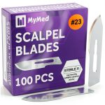 MyMed Disposable Scalpel Blades #23 Carbon Steel Pack of 100 Sterile-0