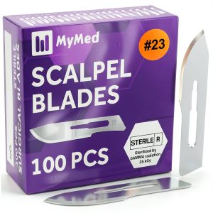 MyMed Disposable Scalpel Blades #23 Carbon Steel Pack of 100 Sterile-0