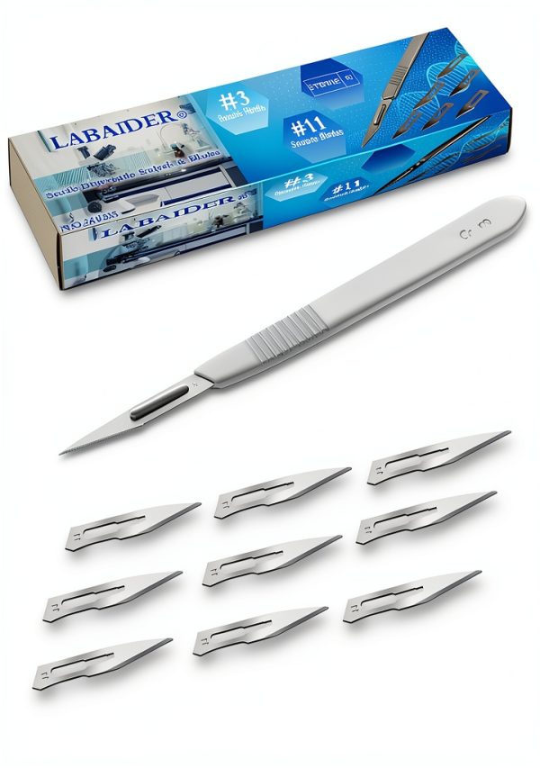 LabAider Surgical #11 Blades 10pcs Sterile with #3 Scalpel Handle-0
