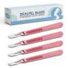 Surgical Scalpel HiMo Dermaplaning Tools #10 Blade Set with Pink-0