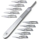 SurgicalOnline 100 #11 Scalpel Blades with Handle #3 Carbon Steel-0