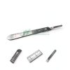 Surgical Sterile Blades 100pcs #25 Carbon Steel with Handle High Tech-1
