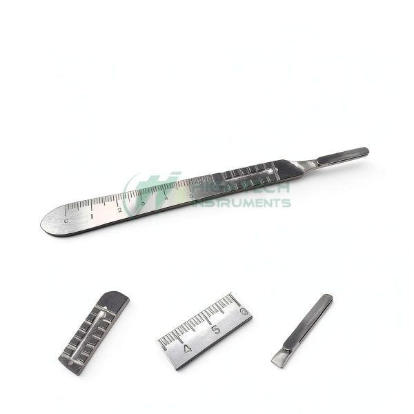 Surgical Sterile Blades 100pcs #25 Carbon Steel with Handle High Tech-1