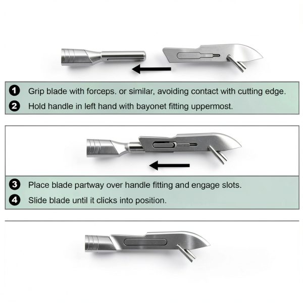 Surgical Blades 10 Pack of 15 with Steel Handle – MyMed Surgical Tool-3