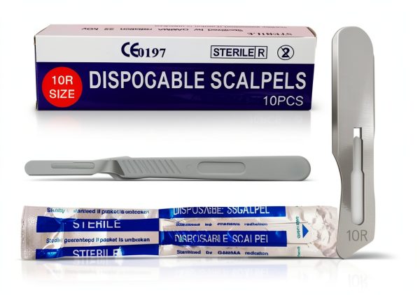Disposable Scalpels 10R MedHelp High Carbon Steel Blade Pack of 10-0