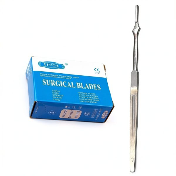 Scalpel Blades 100 11 with Handle 7 Surgical Dental ENT Instruments-6