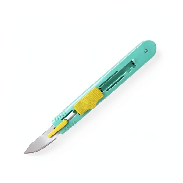 Retractable Disposable Scalpel 10R Disposable Dermaplaning Blades 10R with Plastic Handle, Dermablade Blades. Individually Wrapped 10R Blade - Box of 10-5