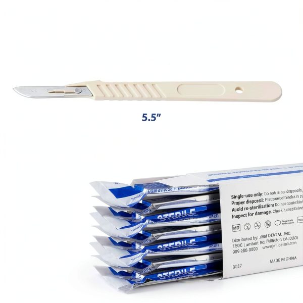 JMU #10 Disposable Sterile Scalpels with Plastic Handle – Pack of 10-3