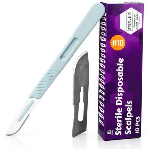 MyMed Disposable Scalpels #10 Carbon-Steel Blades Sterile Pack of 20-0